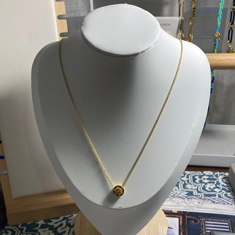 Tory Burch Gold Medallion Necklace - Picture 4 of 4